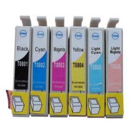 Cartouches d’encre compatibles Epson T0807 – Colibri – Pack 6 couleurs