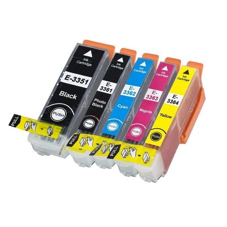 Cartouche d’encre compatible Epson T3357 – 33 XL – Orange – 5 cartouches XL