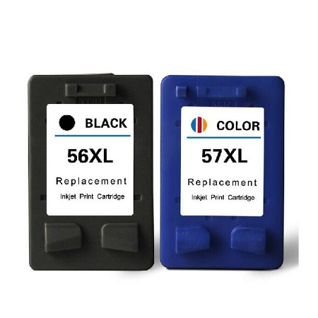 2 Cartouches compatibles HP 56 – HP 57 – HP56 – HP57 – Noir et Tricolor