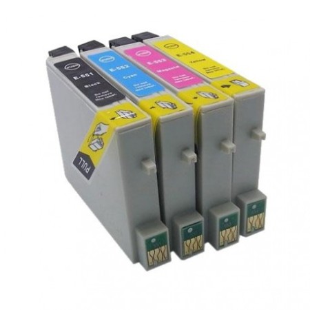 Cartouches d’encre compatibles Epson T0556 – Série Canard – Pack 4 Couleurs