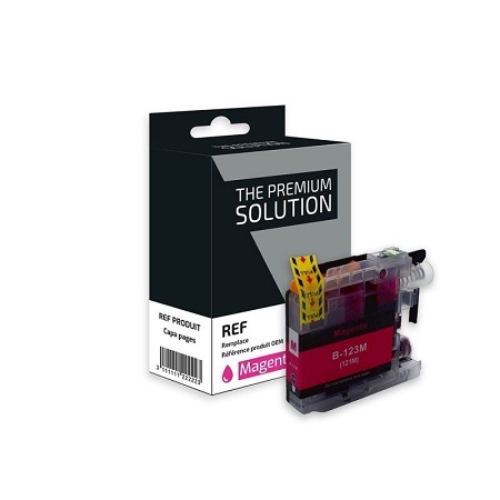 Cartouche d'encre compatible Brother LC 123M - LC123 - Magenta
