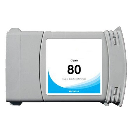 Cartouche compatible HP 80 – 350 ml – C4846A  – HP80 – Cyan