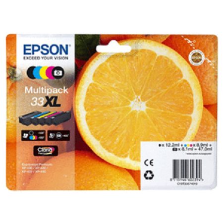 Cartouche d’encre originale Epson T3357 - 33 XL - "Série Orange" 5 cartouches XL C13T33574011
