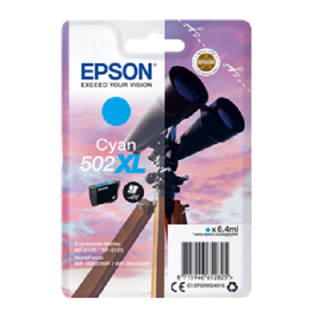 Cartouche d'encre originale - EPSON 502 XL - Cyan - (C13T02W24010) - XL