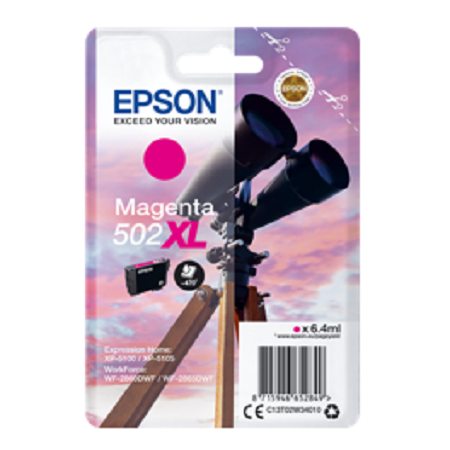 Cartouche d’encre originale – EPSON 502 XL – Magenta – (C13T02W34010) – XL