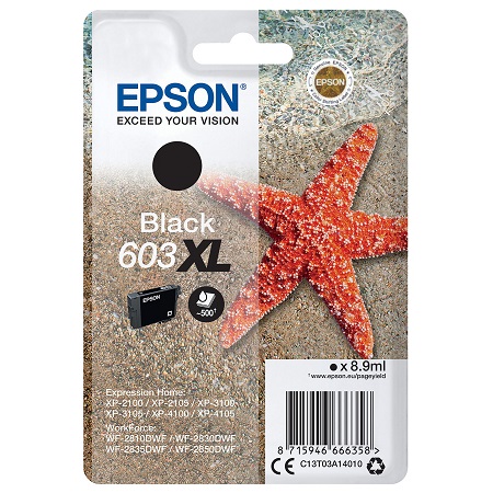 EPSON Cartouche d'encre Multipack 603 XL - Etoile de mer - Noir XL