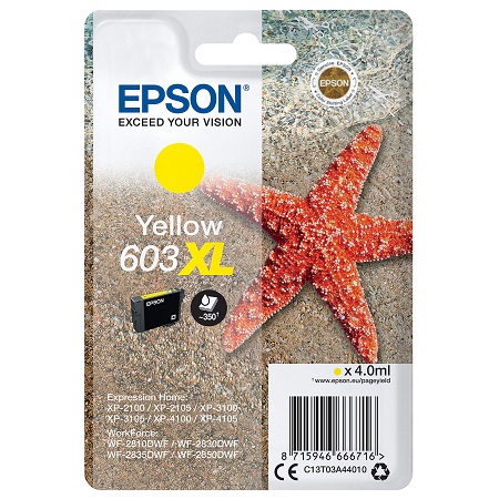 EPSON Cartouche d'encre 603 XL - Etoile de mer - Jaune XL C13T03A44010