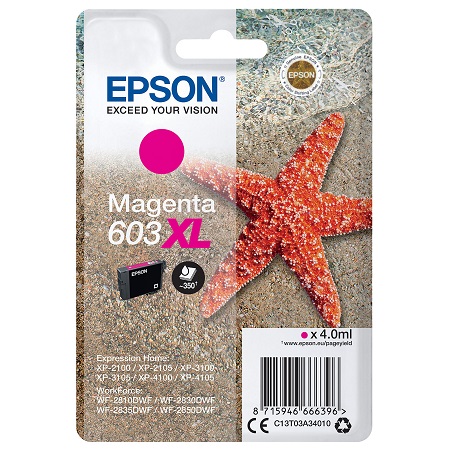 EPSON Cartouche d'encre 603 XL - Etoile de mer - Magenta XL C13T03A4010