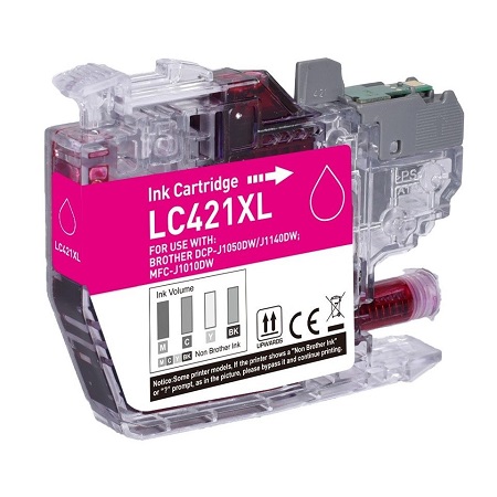 Cartouche d'encre compatible Brother LC 421 XL - LC421XL - Magenta