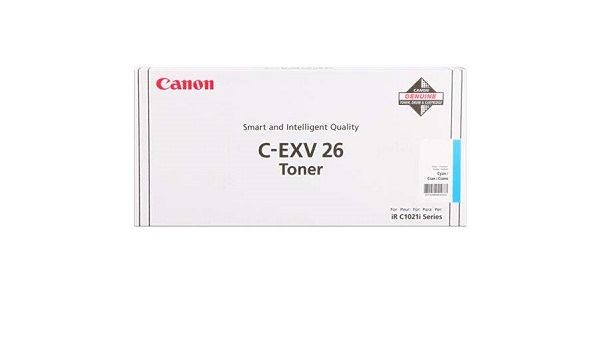 Canon EXV26 C – Toner original avec C- EXV26 – 1659B006 – Cyan