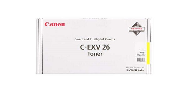 Canon EXV26 Y – Toner original avec C- EXV26 – 1657B006 – Jaune