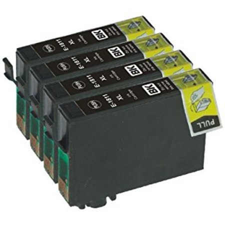 4 Cartouches d’encre compatibles Epson T1811 – 18 XL – Pâquerette –  Noir XL