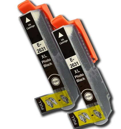 2 Cartouches d’encre compatibles Epson T2631 – Ours polaire – Noir XL