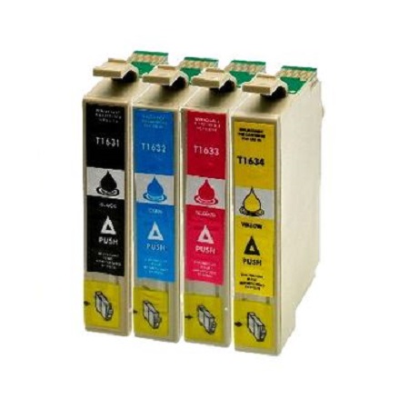 Cartouches d’encre compatibles Epson T1636 – 16XL – Stylo plume – 4 couleurs XL