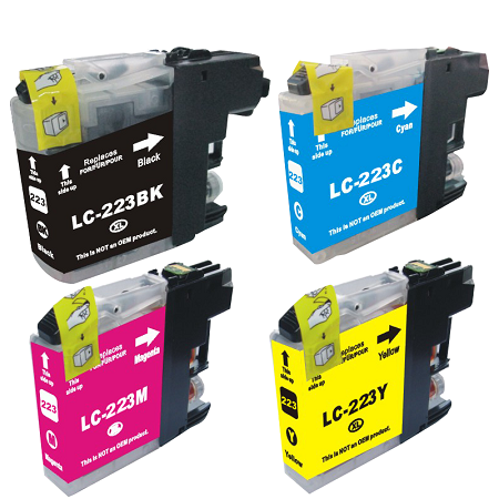 Brother LC 223 - LC223 - 4 couleurs compatible