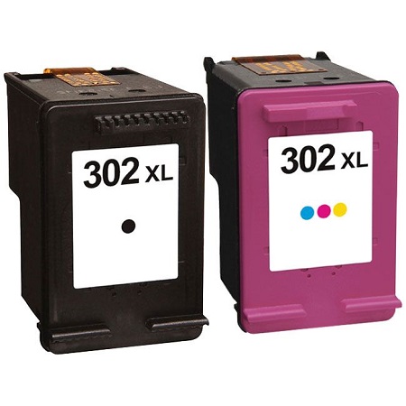 Cartouche d’encre compatible HP 302 XL- HP302 – Noir et Tricolor XL