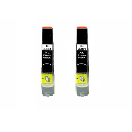 2 Cartouches d’encre compatibles Epson T3361 – 33 XL –  Orange – Noir XL