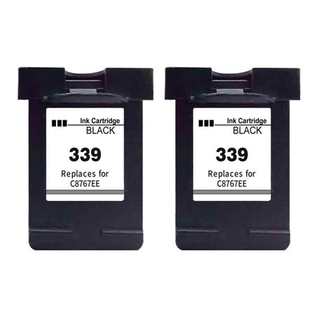 2 Cartouches d’encre compatibles HP 339 – C8767E – HP339 – Noir