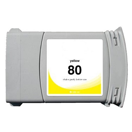 Cartouche compatible HP 80 – 350 ml – C4848A – HP80 – Jaune