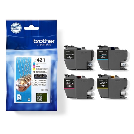 Brother originale LC 421 Pack 4 cartouches VAL (LC421)