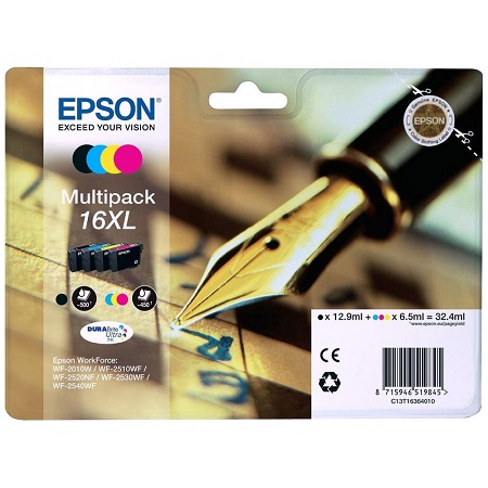 Cartouche d’encre originale Epson T1636 XL – Pack 4 Couleurs XL