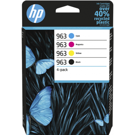 Cartouche d’encre originale HP 963 – HP963 – 6ZC70AE – Pack 4 couleurs