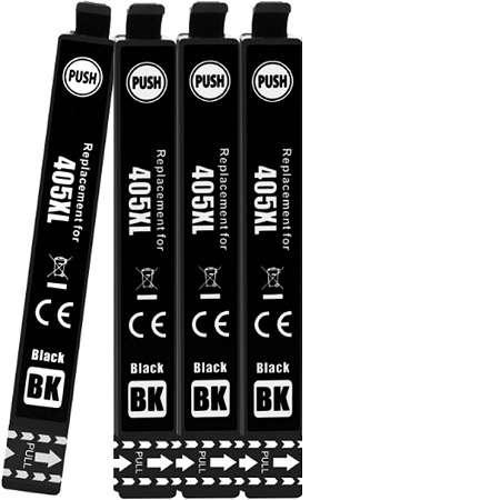 Pack 4 cartouches Noires compatibles Epson 405 XL -Série Valise -C13T05H14010