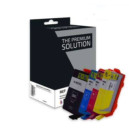 Cartouche d’encre compatible HP 903 XL – HP903 – 4 couleurs Premium Solution