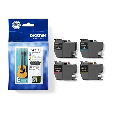 Brother originale LC 421 XL Pack 4 cartouches VAL (LC421XL)
